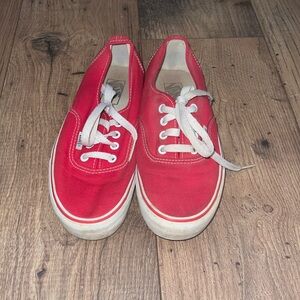 Red vans hardly worn just need cleaning